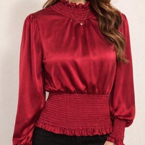 XL Burgundy Blouse for Women